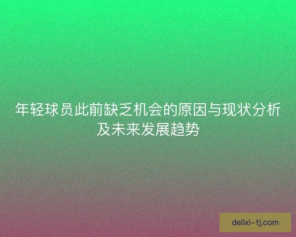 年轻球员此前缺乏机会的原因与现状分析及未来发展趋势